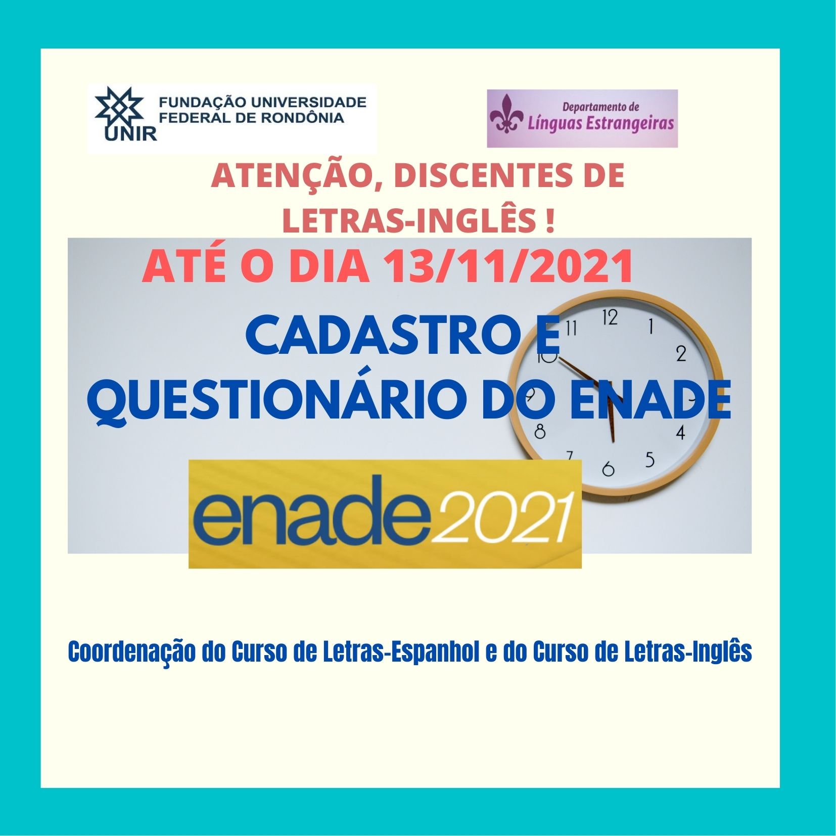 PROVA E GABARITO DO ENADE NOV/2021: CURSO DE LETRAS - PORTUGUÊS E